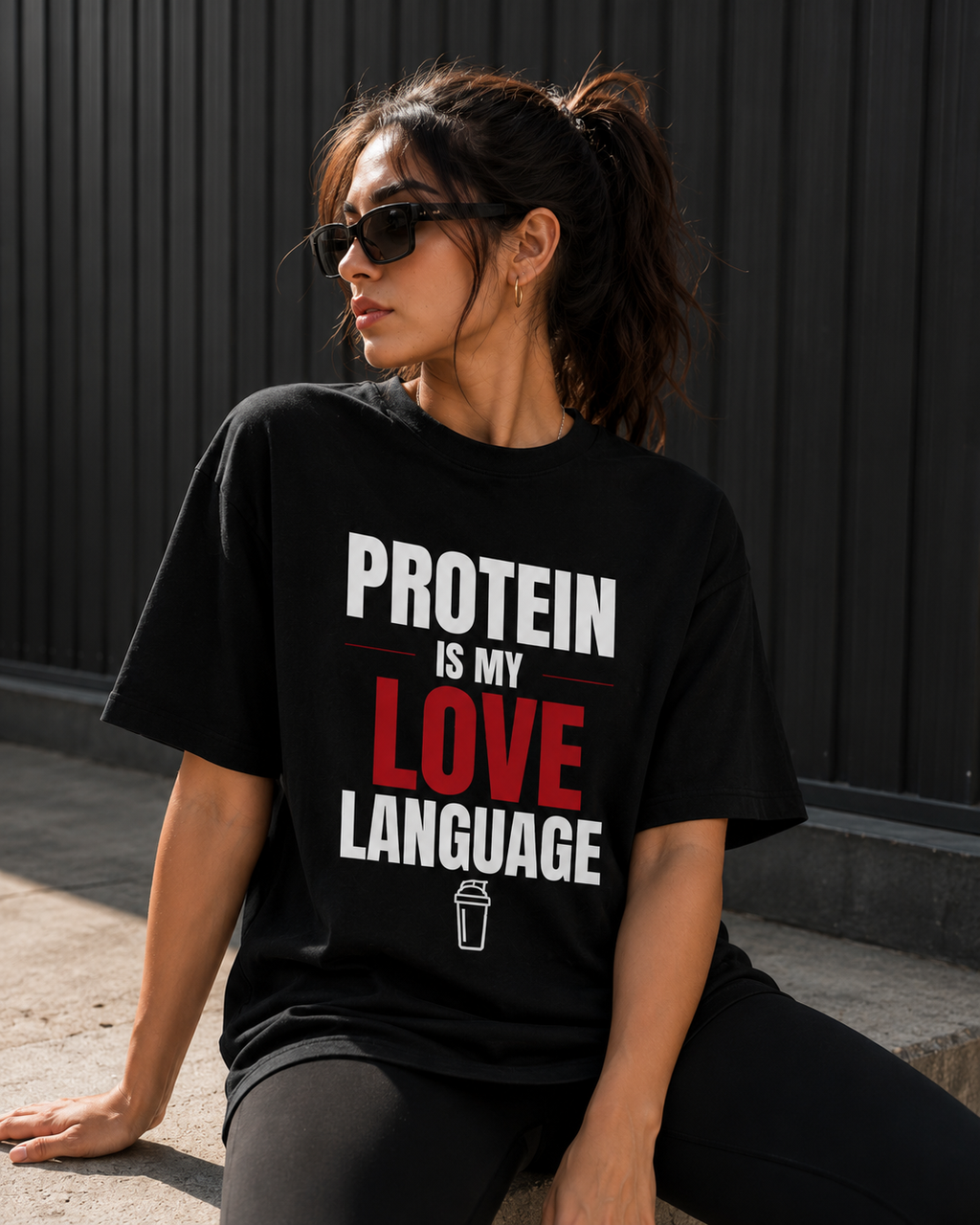 UrbanFold™ Protein Is My Love Language |Essential Oversized Tee