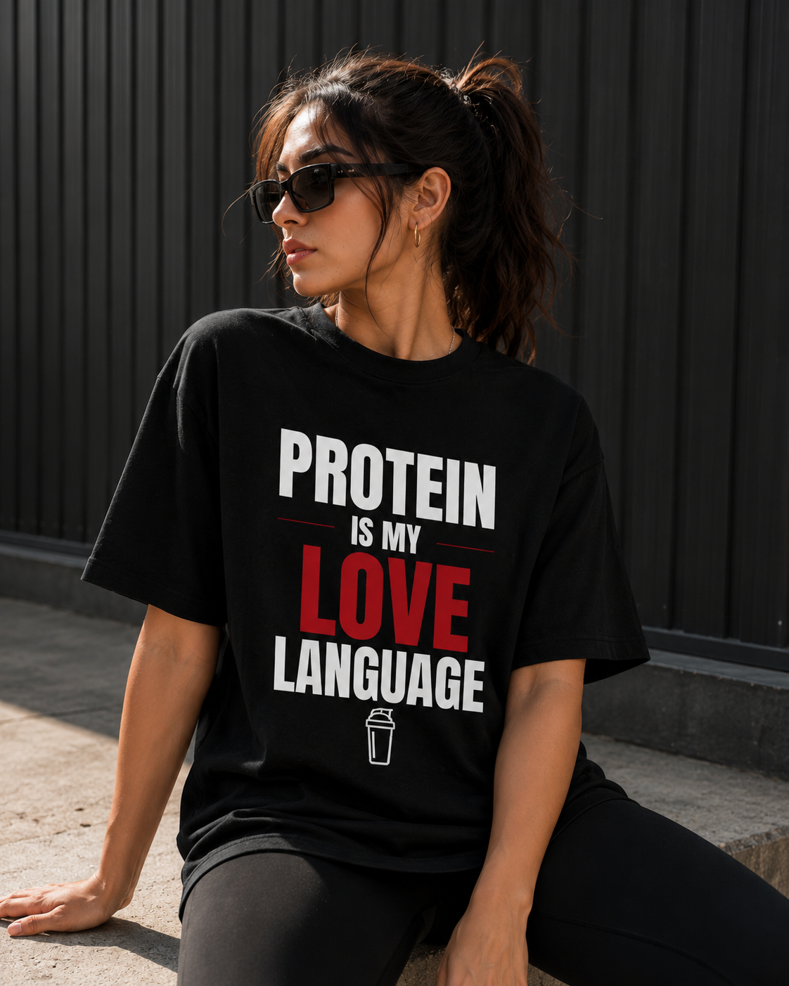 UrbanFold™ Protein Is My Love Language |Essential Oversized Tee