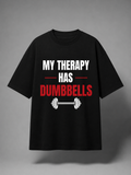 UrbanFold™ My Therapy Has Dumbbells | Essential Oversized Tee