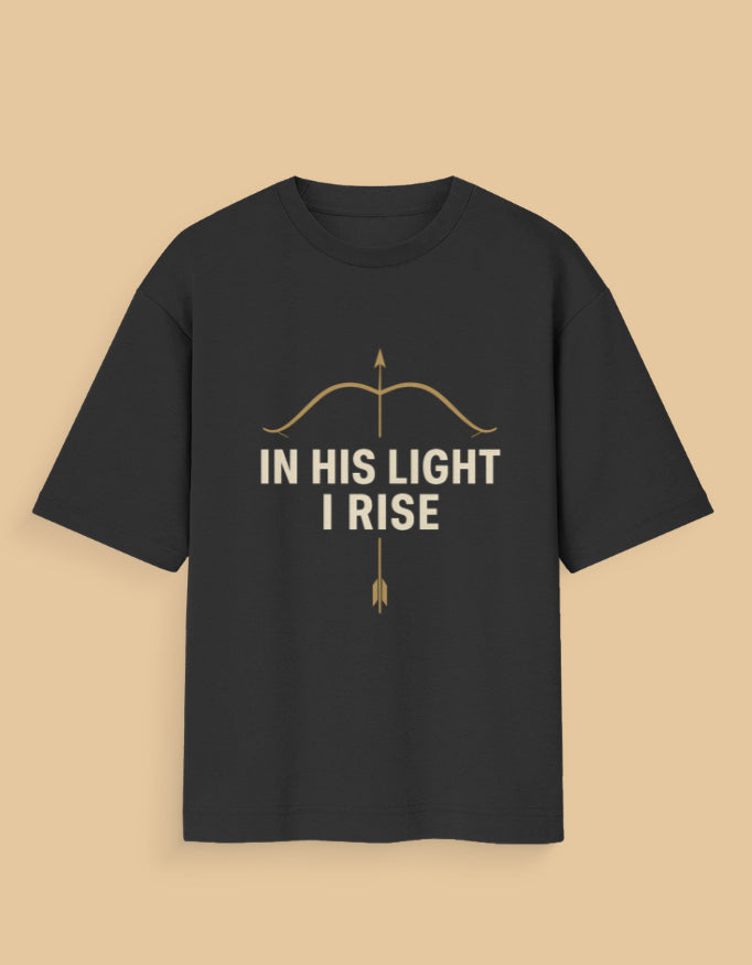 Unisex Oversized Tee – In His Light I Rise
