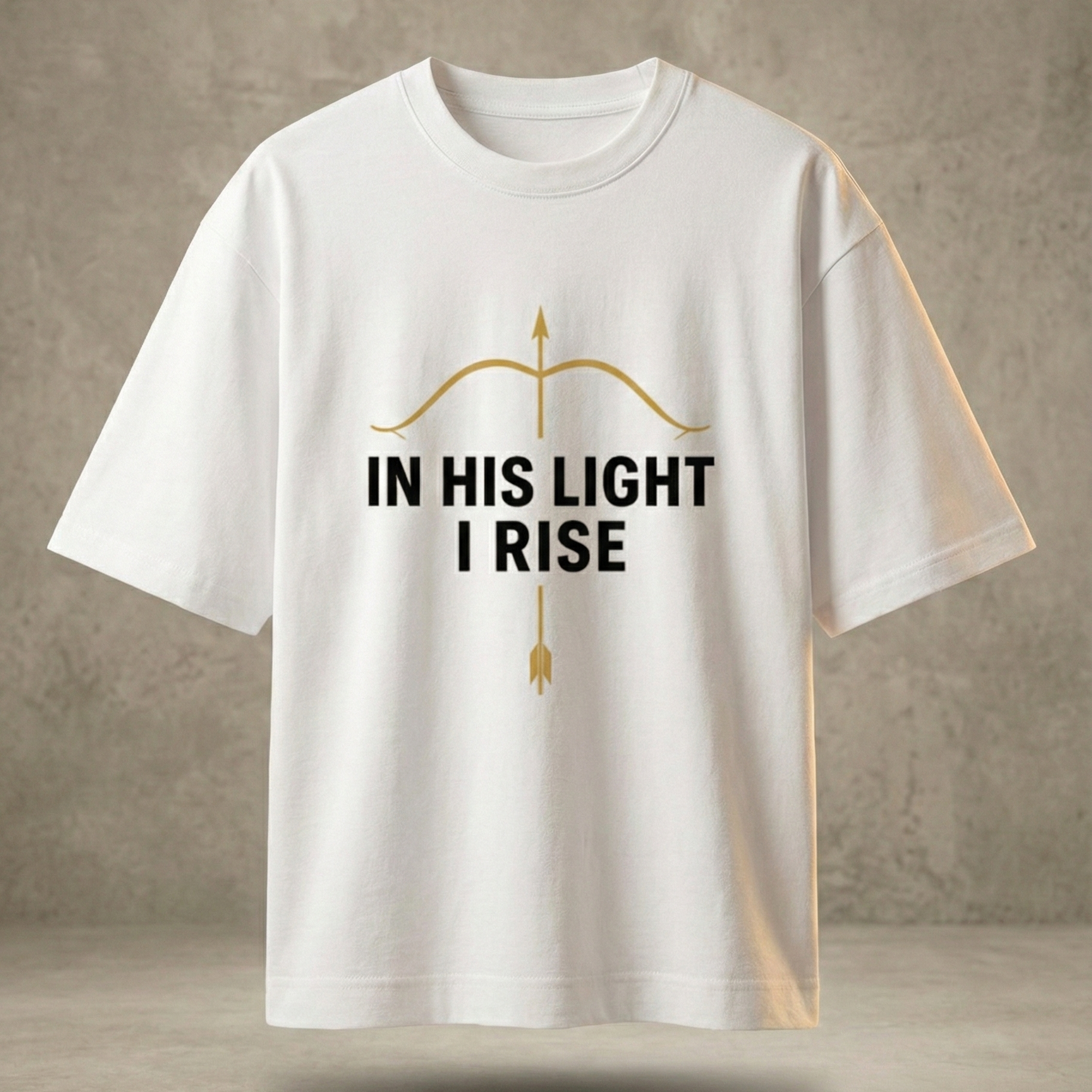In His Light I Rise – Unisex Oversized T-Shirt